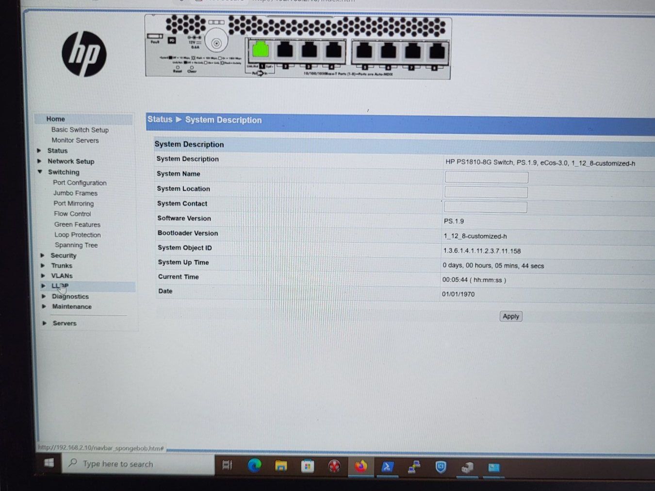 Hewlett Packard Hub & Switch: HP PS1810-8G Switch – Usato da Rümlang venduto da Greenliff 4