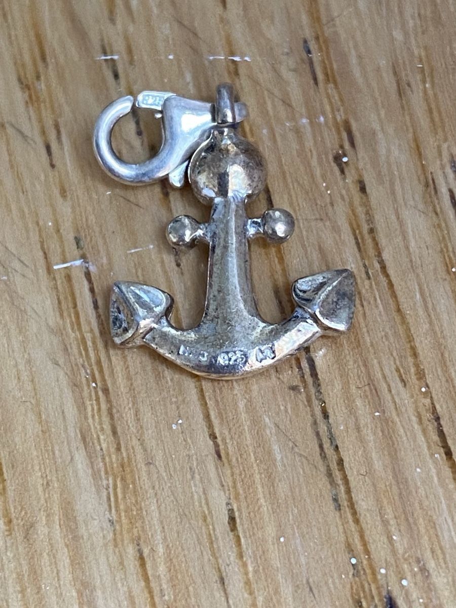 Anhänger: Silberner Anker Charm/Anhänger mit blauem Stein – Gebraucht aus Bern von Liv_45nl 2