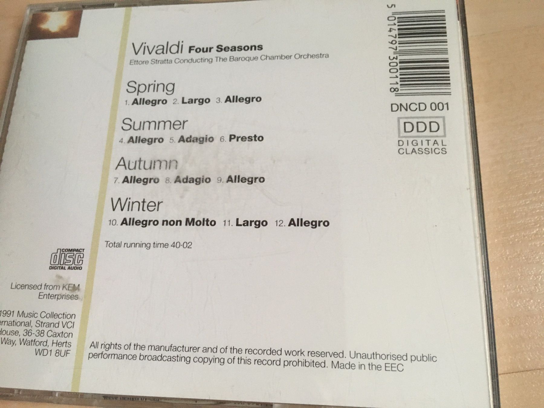 CD: Vivaldi – Usato da Oberurnen venduto da Numi2000 1