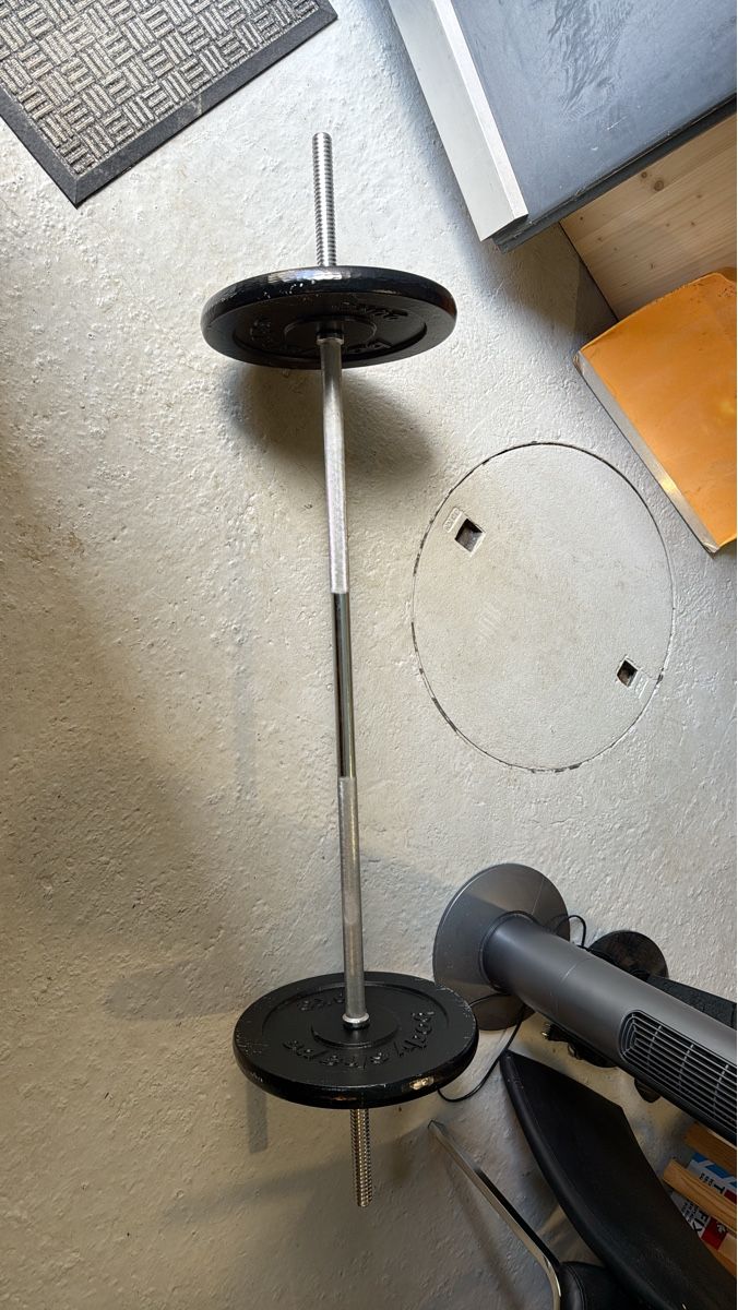 Manubri & Pesi: Langhantel mit Gewichten 20kg Scheibe – Usato da Oensingen venduto da ramon.92