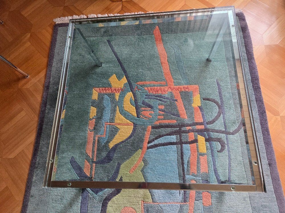 Tavoli: Moderner Glas-Couchtisch mit Chromgestell – Usato da Zug venduto da zugi26 1