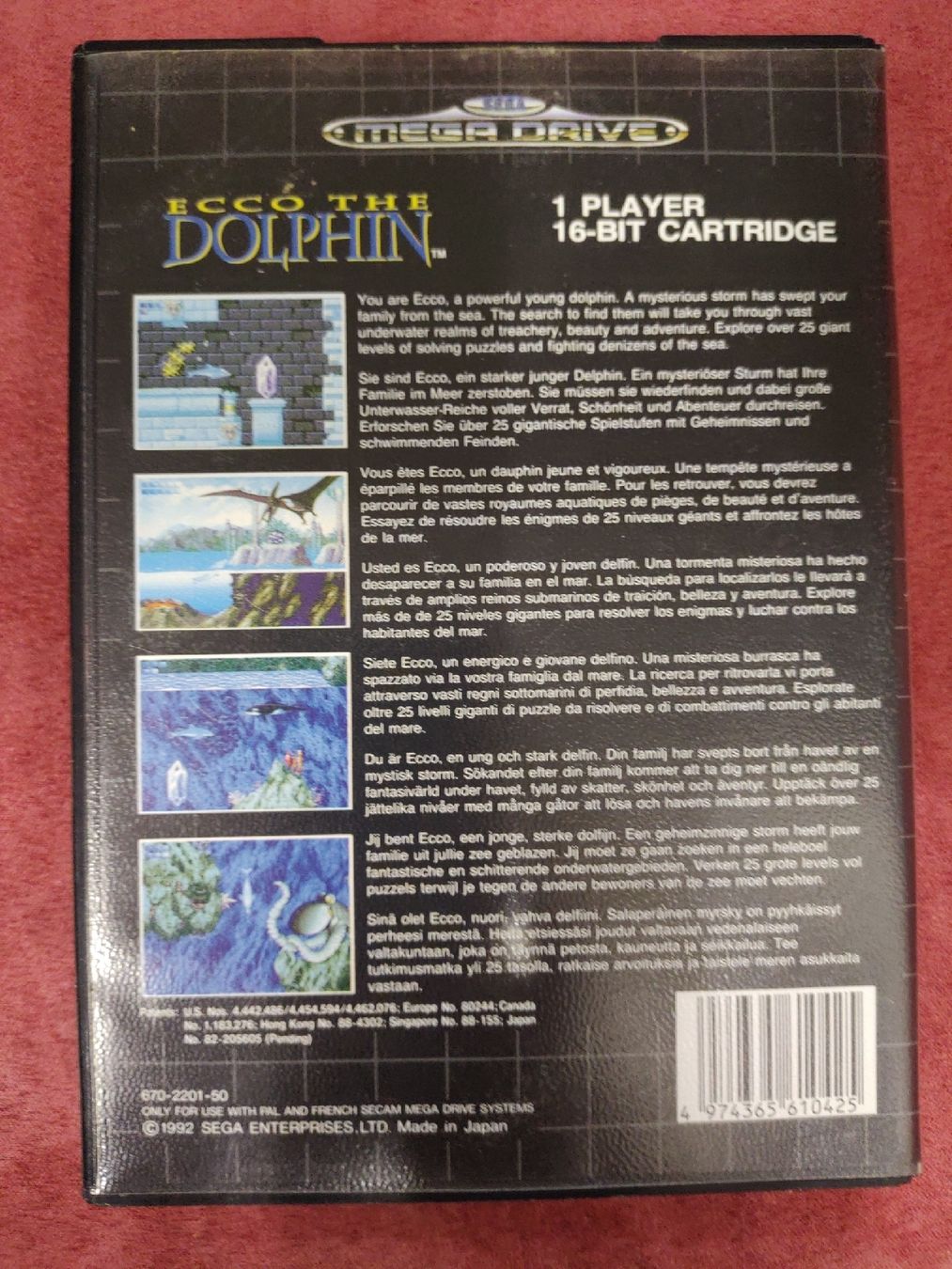 Sega Giochi: Ecco the Dolphin Sega Mega Drive -  – Usato da fribourg venduto da GameSpot 1