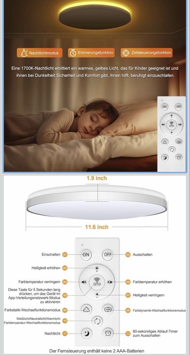 Kronleuchter & Deckenlampen: Smart LED Deckenleuchte RGBIC – Gebraucht aus Lyss von Marly87 2