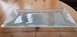 Plateau de service en verre, style gouttes d'eau