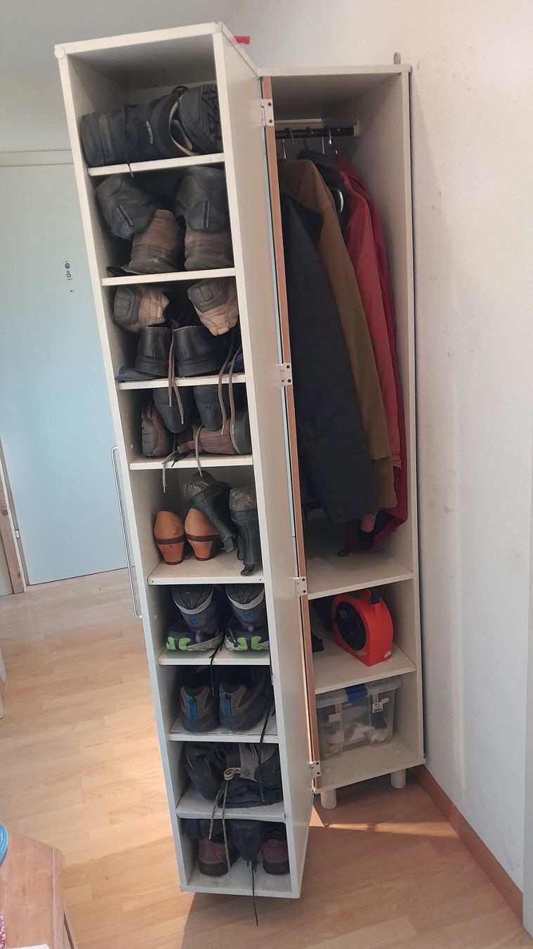 Guardaroba: Garderobe, Schuhschrank mit Spiegel, weiss – Usato da Berg TG venduto da Mercur12 1