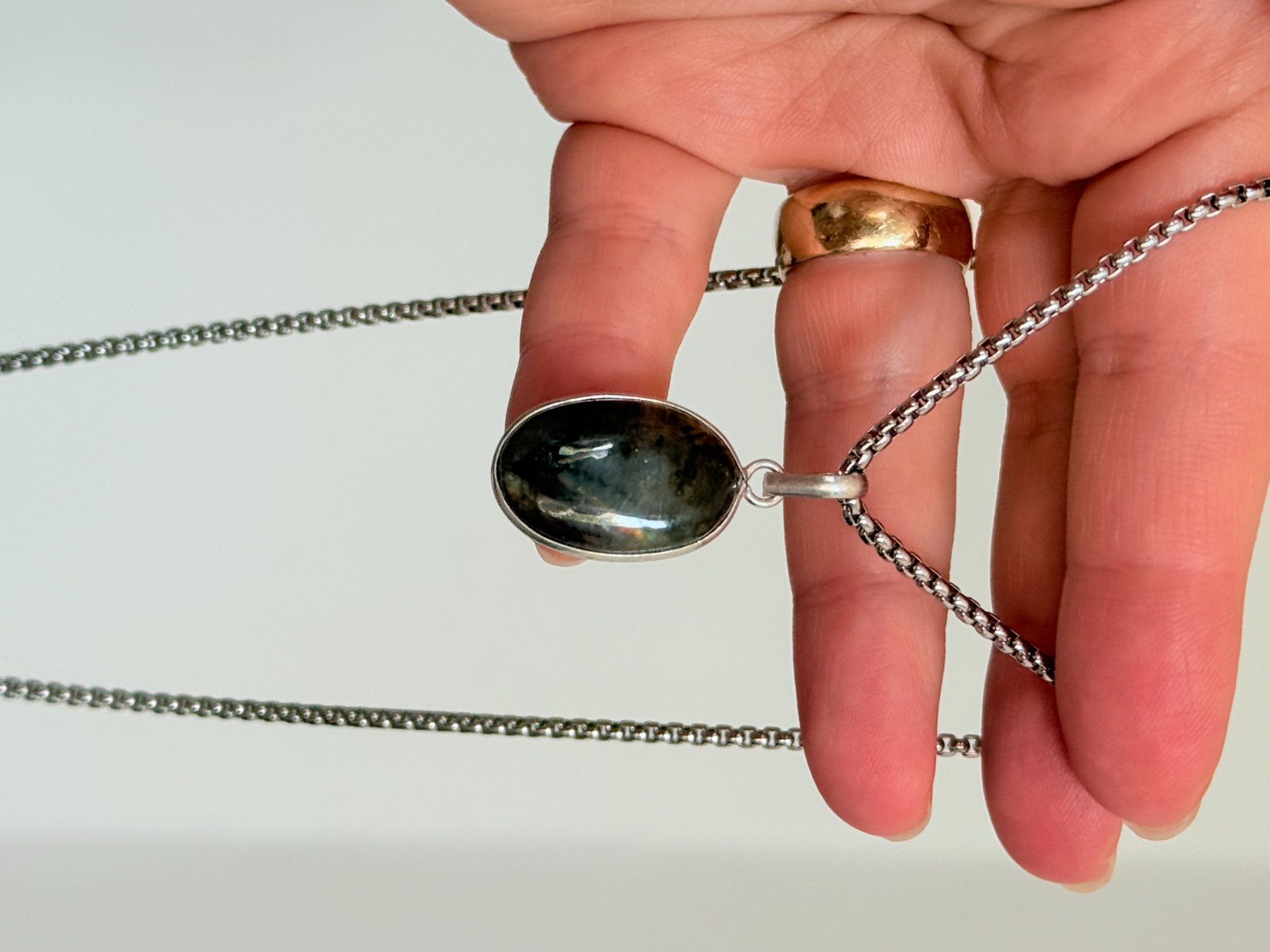 Catenine: Labradorite Gemstone Handmade Jewelry necklace – Nuovo e nell'imballaggio originale da Genève venduto da AGBERG 9