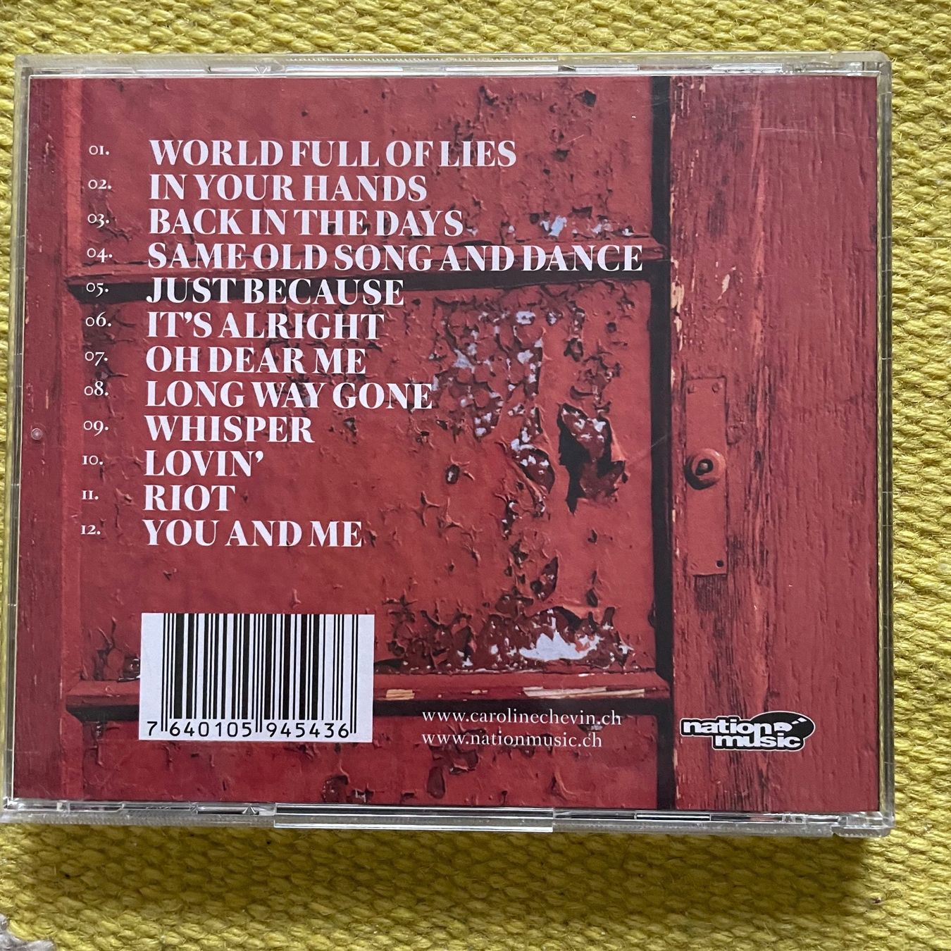 CD: CAROLINE CHEVIN-BACK IN THE DAYS – Usato da Rorschacherberg venduto da CD-Roli 1