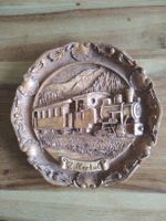 Vintage Wooden Wall Plaque, Zillertal Train, Rustic Decor