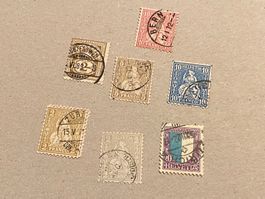 Lot, 7 Briefmarken