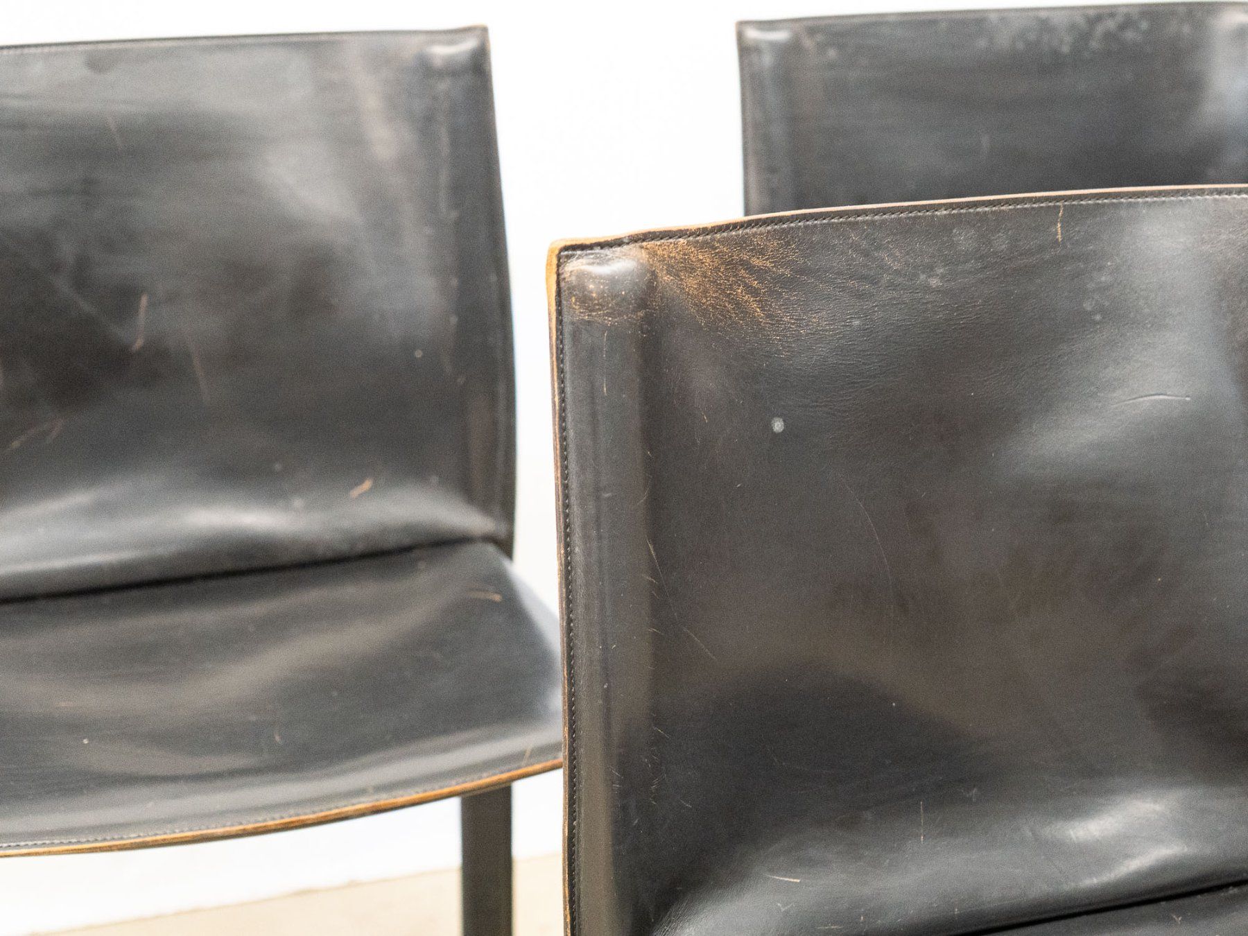 Chaises: 5 Lederstühle "Pasqualine" - Enrico Pellizzoni - Ref. 07/07 – D'occasion à Au ZH par BrockiAu 9