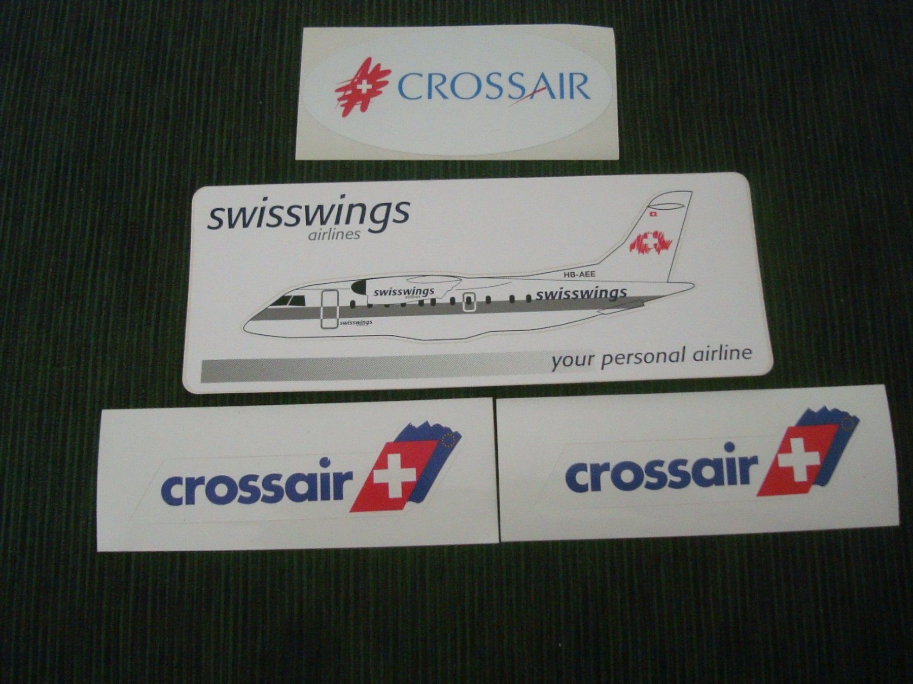 Aufkleber: 4 Kleber: Crossair / Swisswings – Gebraucht aus Neuenegg von flohcante