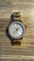 Damenuhr Guess goldfarben mit Steinen gebrauchter Zustand