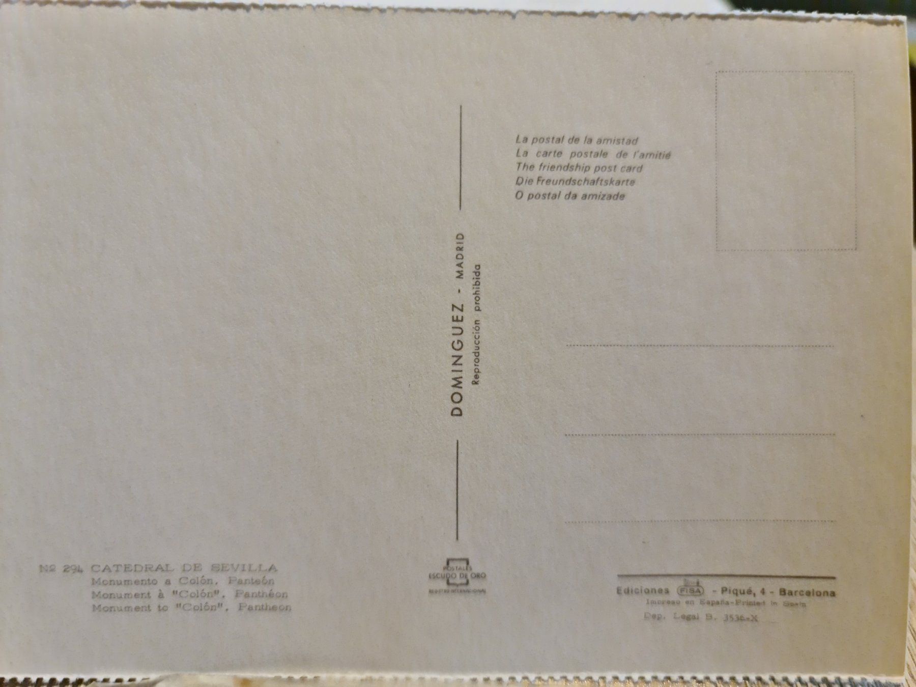 Cartoline postali: Ansichtskarte Kathedrale Sevilla – Usato da Dintikon venduto da Vexi 1
