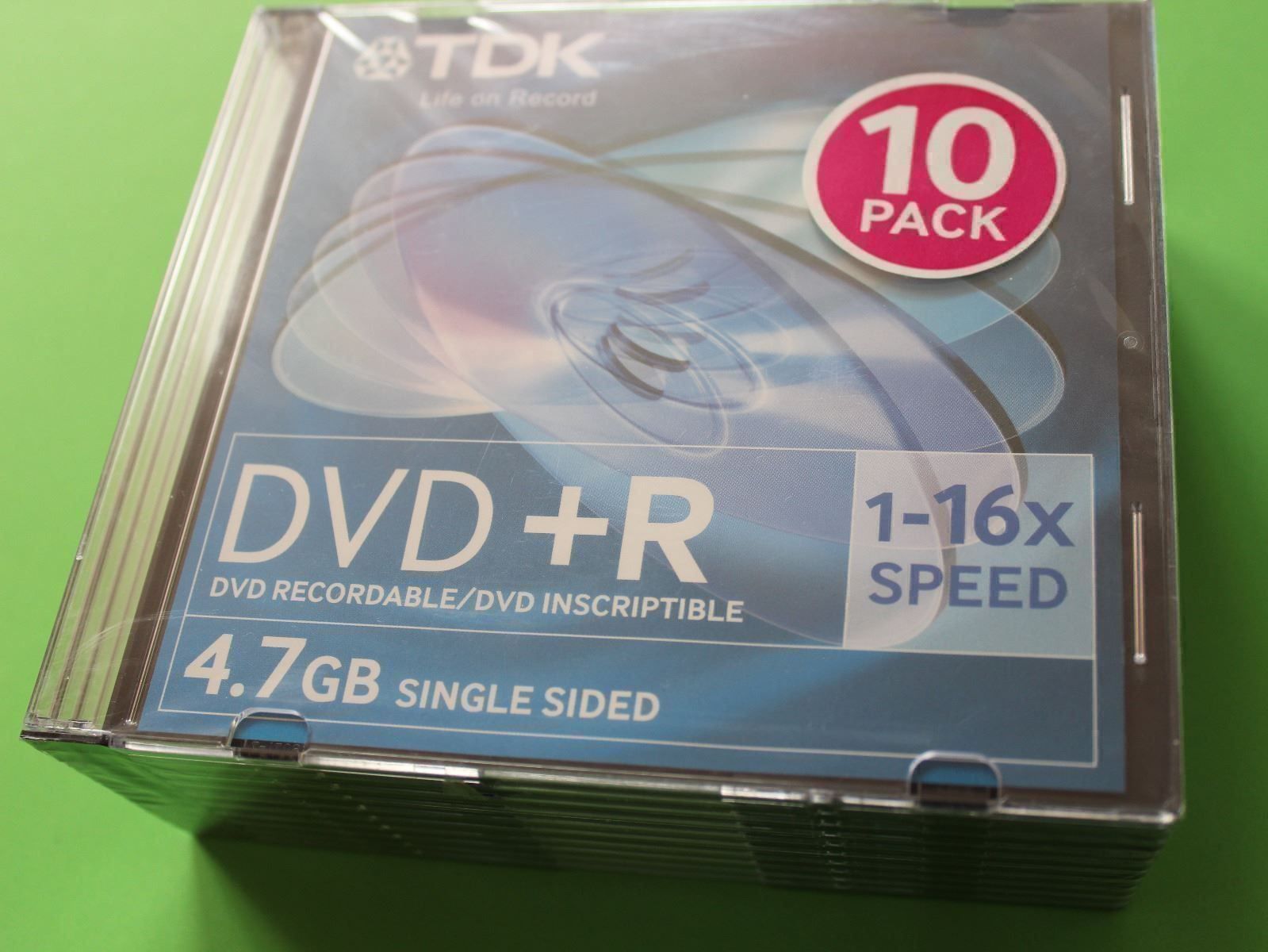 Tutti i DVDs: 10 TDK DVD+R Rohlinge in Slim-Case OVP!! – Nuovo e nell'imballaggio originale da Tübach venduto da JamesStone