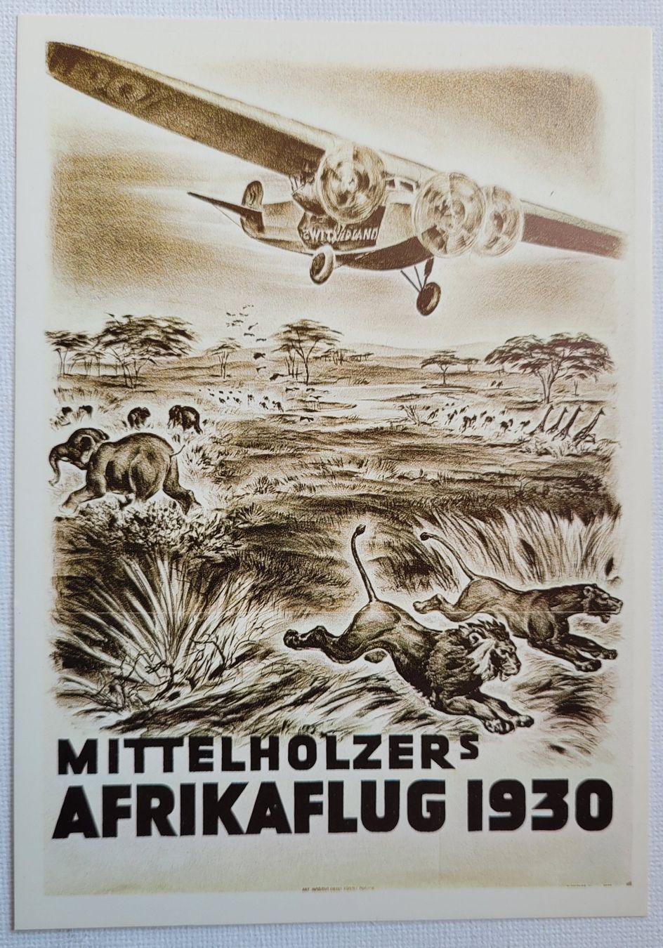 Cartoline postali: MITTELHOLZER’S AFRIKAFLUG 1930 – Nuovo (secondo la descrizione) da Neftenbach venduto da Mador6
