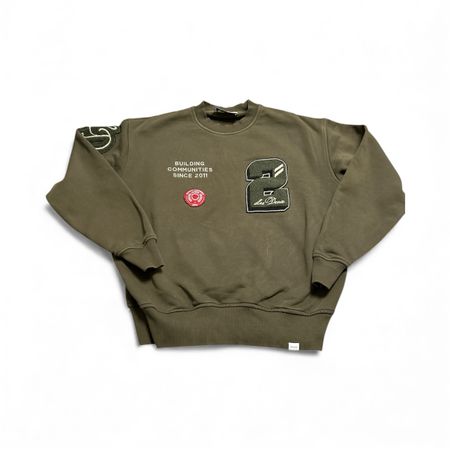 Mens Les Deux Olive Green Sweatshirt S