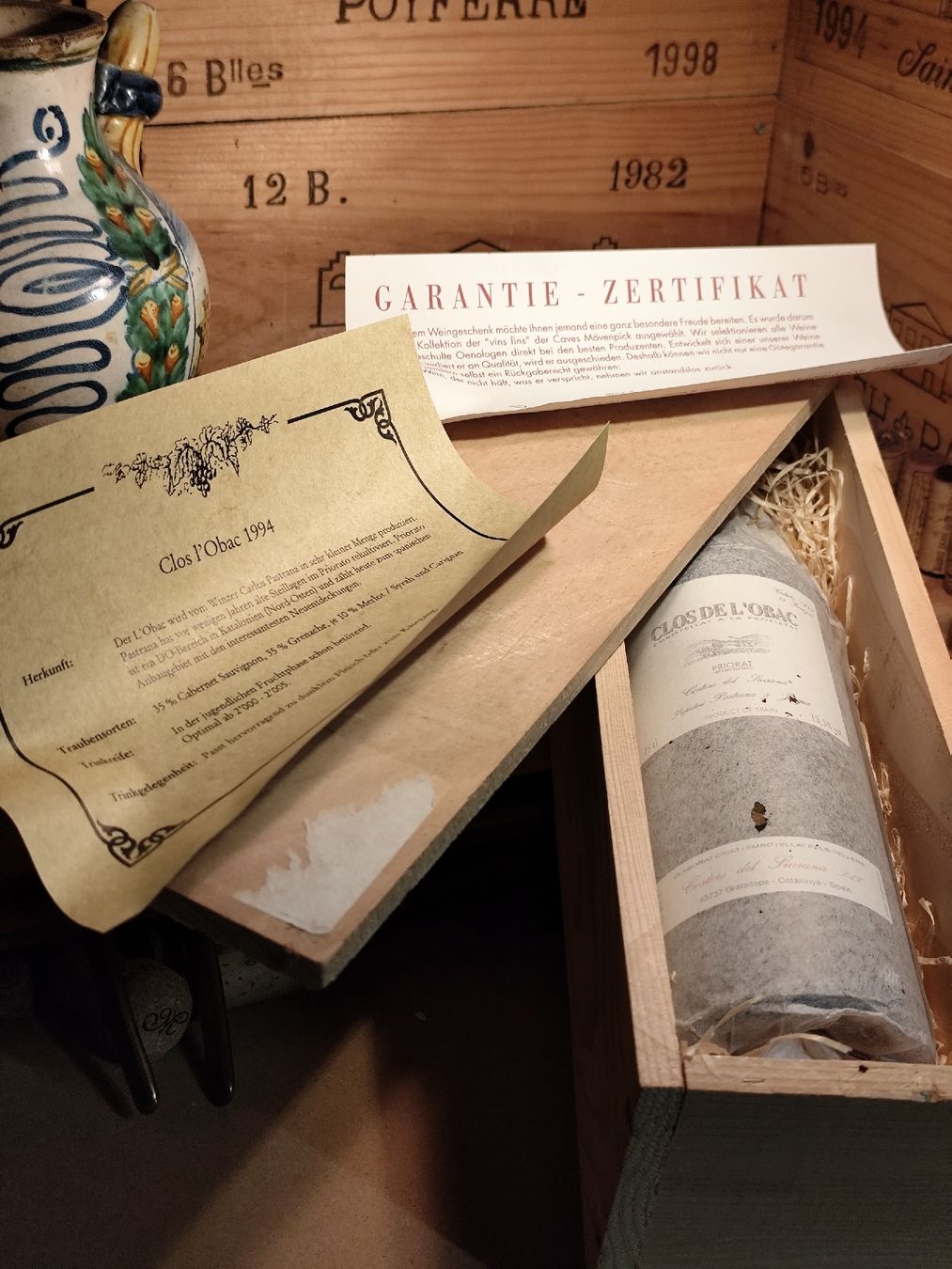 Wein: 1992 Clos de l'Obac Priorat DOC – Neu und originalverpackt aus Büsserach von Vintage-vins 1