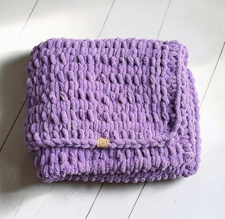 Coperte: Handgemachte kuschelige Babydecke LILA – Usato da Glis venduto da KubEmma.ch 1