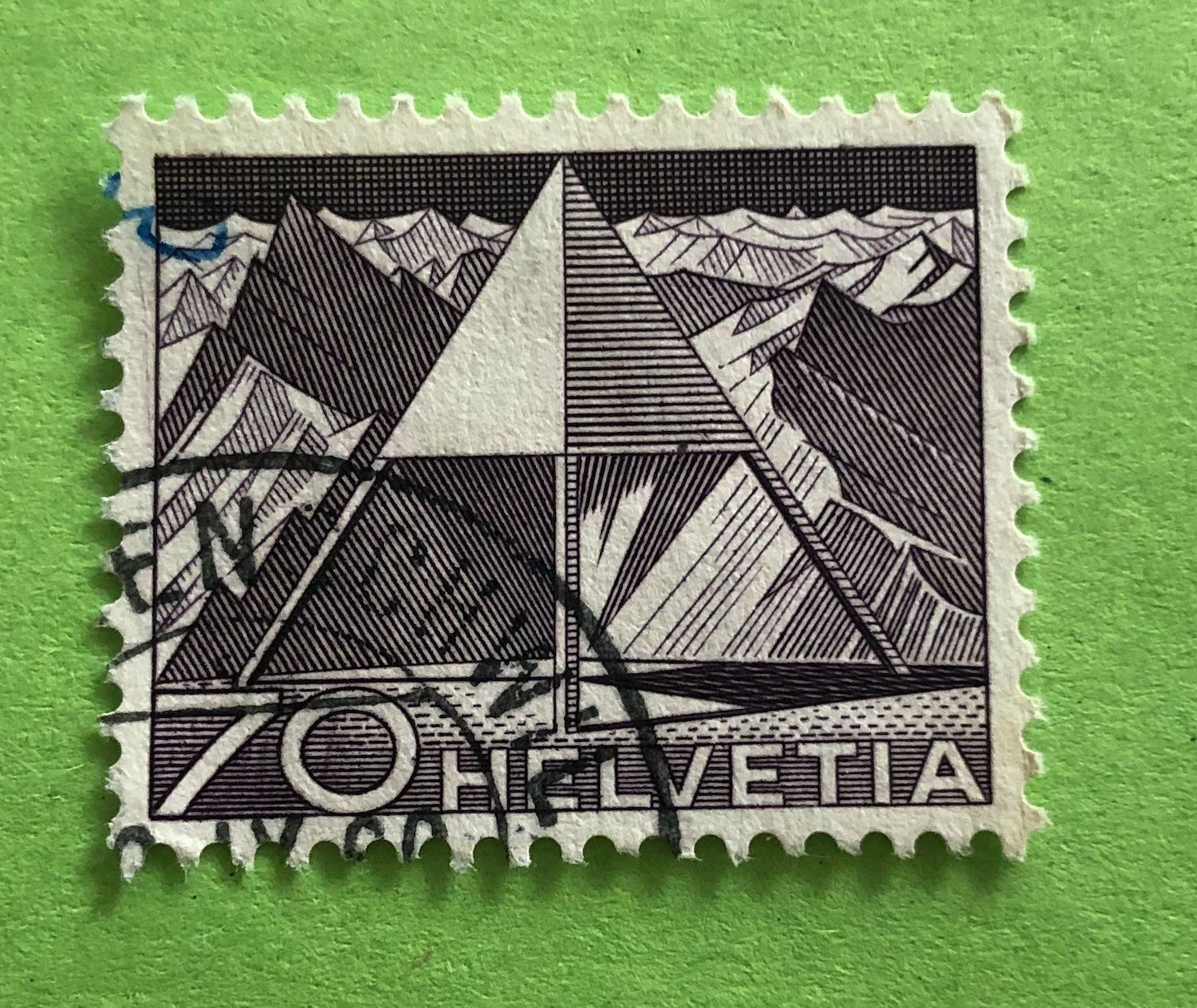 Tutti i francobolli: Nr.308 mit Stempel Triangulationspunkt Technik und Landschaf – Usato da Aarau venduto da Billa007