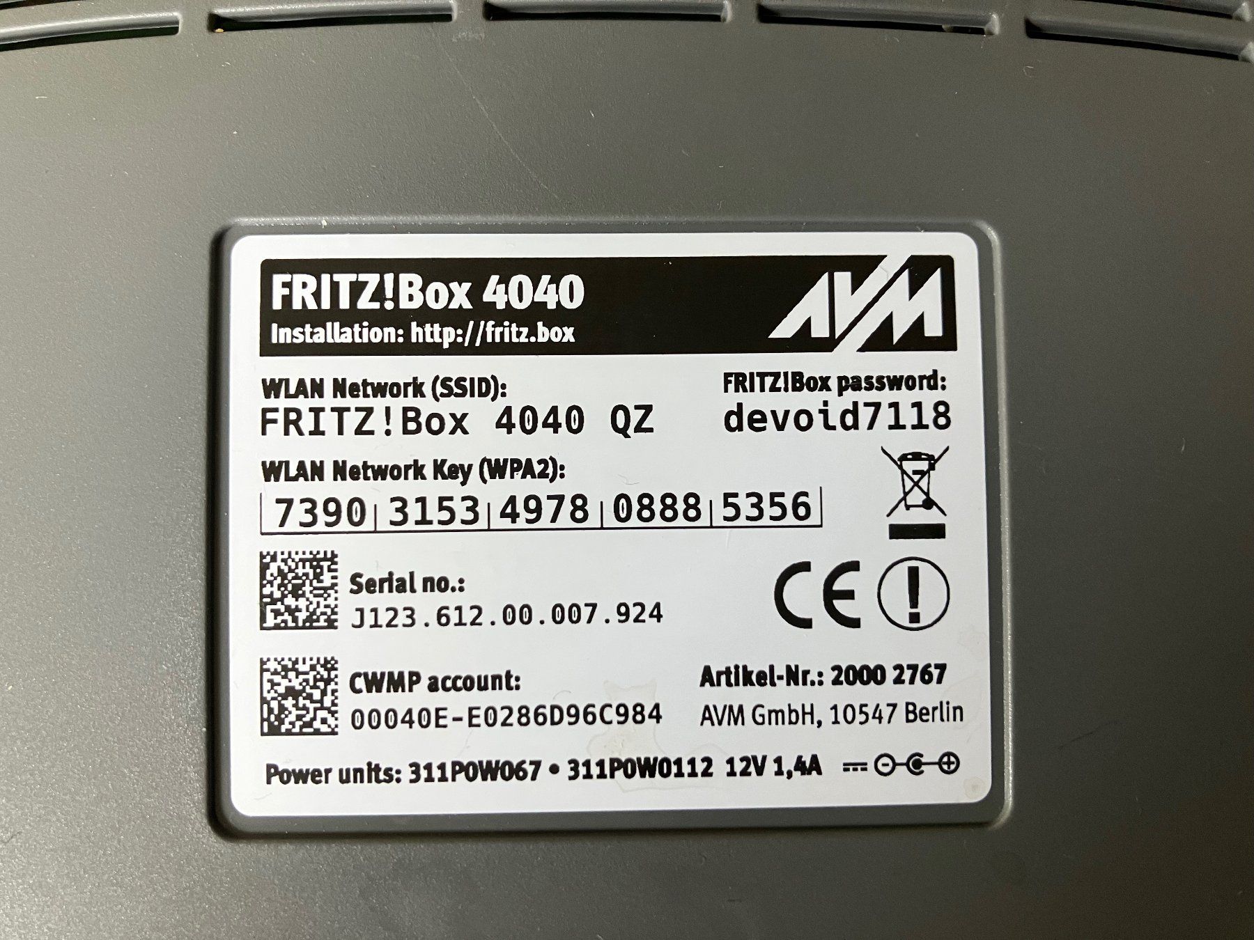 Fritz Modem & Router: FritzBox 4040 – Usato da Baden venduto da heronimus13 1