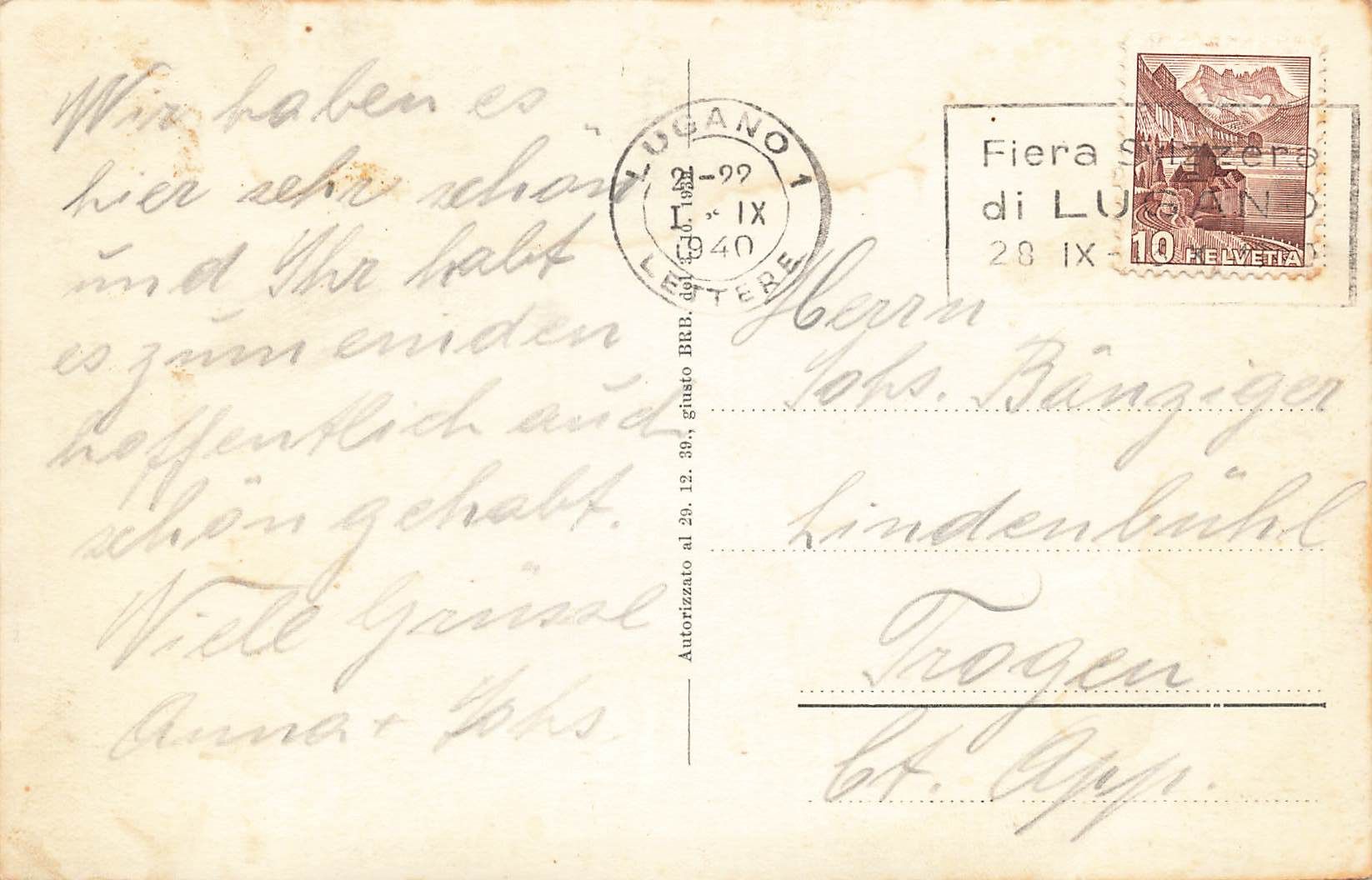 Cartes postales: Luagano Panorama TI – D'occasion à Biasca par Blenio71 1