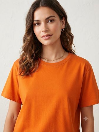 H&M T-Shirt orange Rundhals Baumwolle L top Zustand
