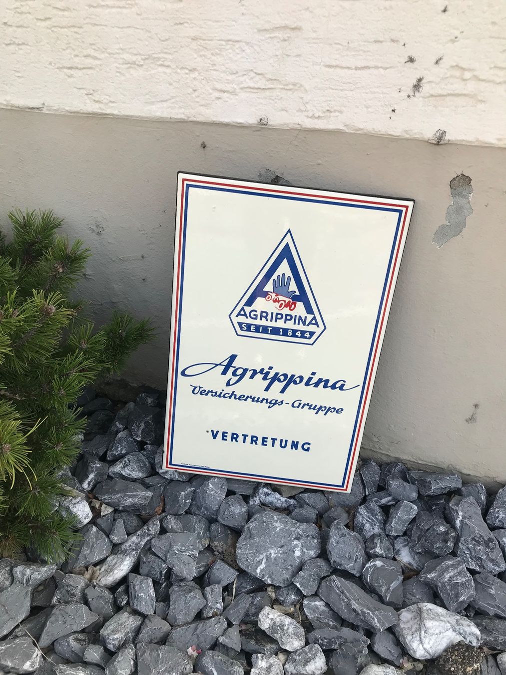 Schilder: Agrippina Versicherungs-Gruppe Emailschild – Gebraucht aus Erlinsbach von Stu-ff 4