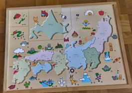 Puzzle en bois de la carte du Japon