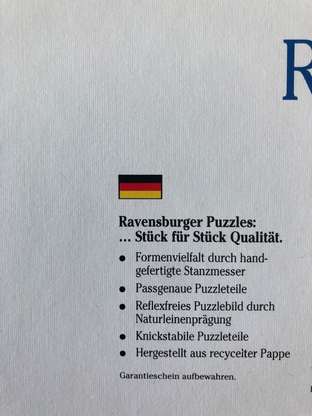 Ravensburger Puzzle: Puzzle "Erster Kuss", 500 Teile – Nuovo (secondo la descrizione) da Balzers venduto da Kubus 3