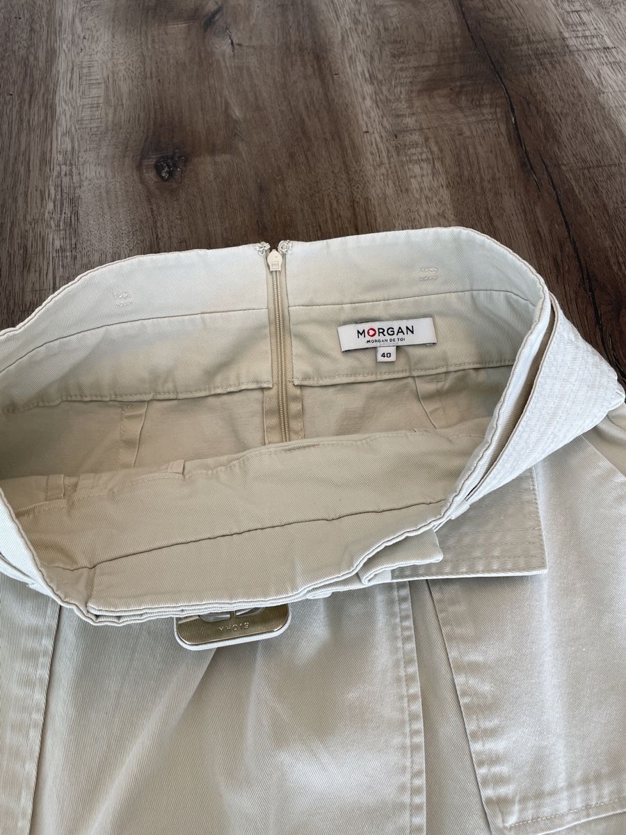 Morgan Gonne: Jupe Morgan taille 40 beige avec ceinture – Nuovo (secondo la descrizione) da Yverdon-les-Bains venduto da mar_hg5t 3