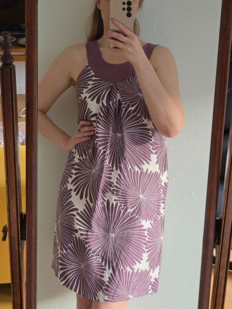 Seidenkleid 100% Seide blumenmuster – FFC Größe M