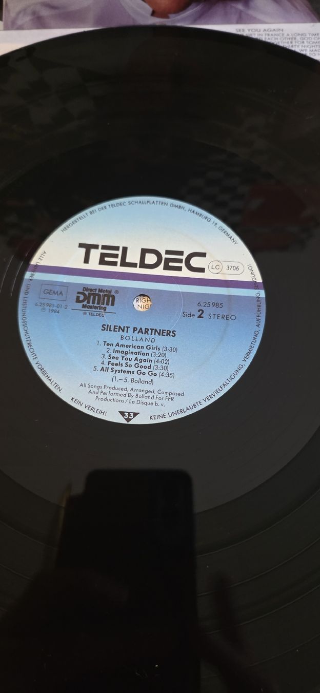 Dischi in vinile: Bolland - Silent Partners 1984 Vg,Vg – Usato da Yvonand venduto da RF-VINYL 1
