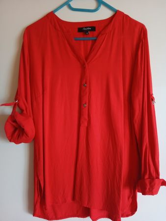 Sommerliche roteDamenbluse Aniston Gr. 42 wie neu