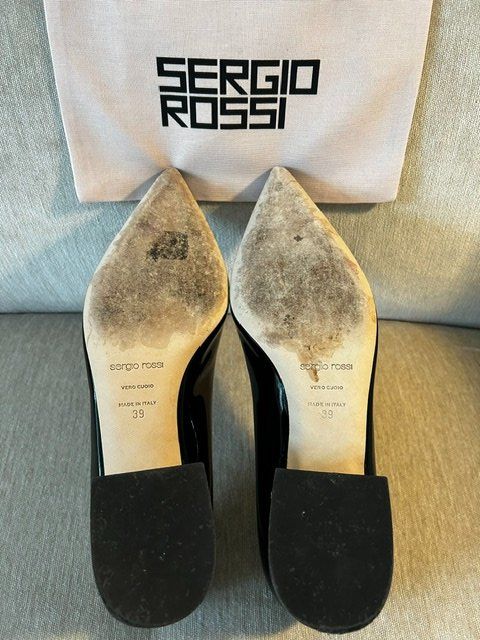Sergio Rossi Damenschuhe: SERGIO ROSSI Lackpumps schwarz mit Blockabsatz – Neu (gemäss Beschreibung) aus Zürich von Viel_Freude_8 8