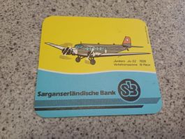 Sammelobjekt Aufkleber Sarganserländische Bank JU-52