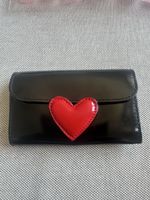 Étui à clés Moschino cuir noir cœur rouge état neuf