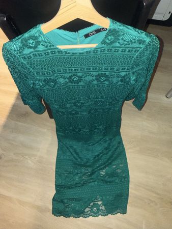 Elegantes Spitzenkleid grün Gr. 36/38 Sommerkleid Abendkl
