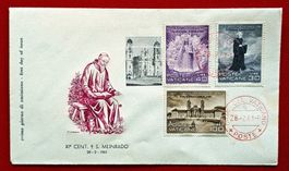 VATIKAN HL. MEINRAD BENEDIKTINER MADONNA EINSIEDELN 1961 FDC