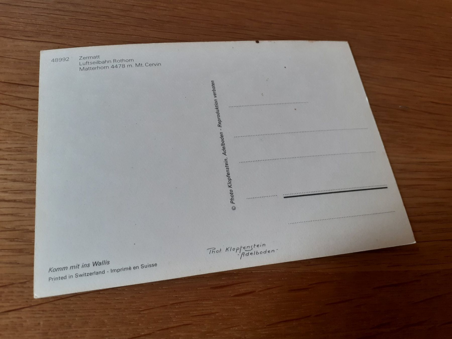Cartoline postali: ZERMATT - LUFTSEILBAHN ROTHORN - MATTERHORN – Usato da Winterthur venduto da Ornyx7 1