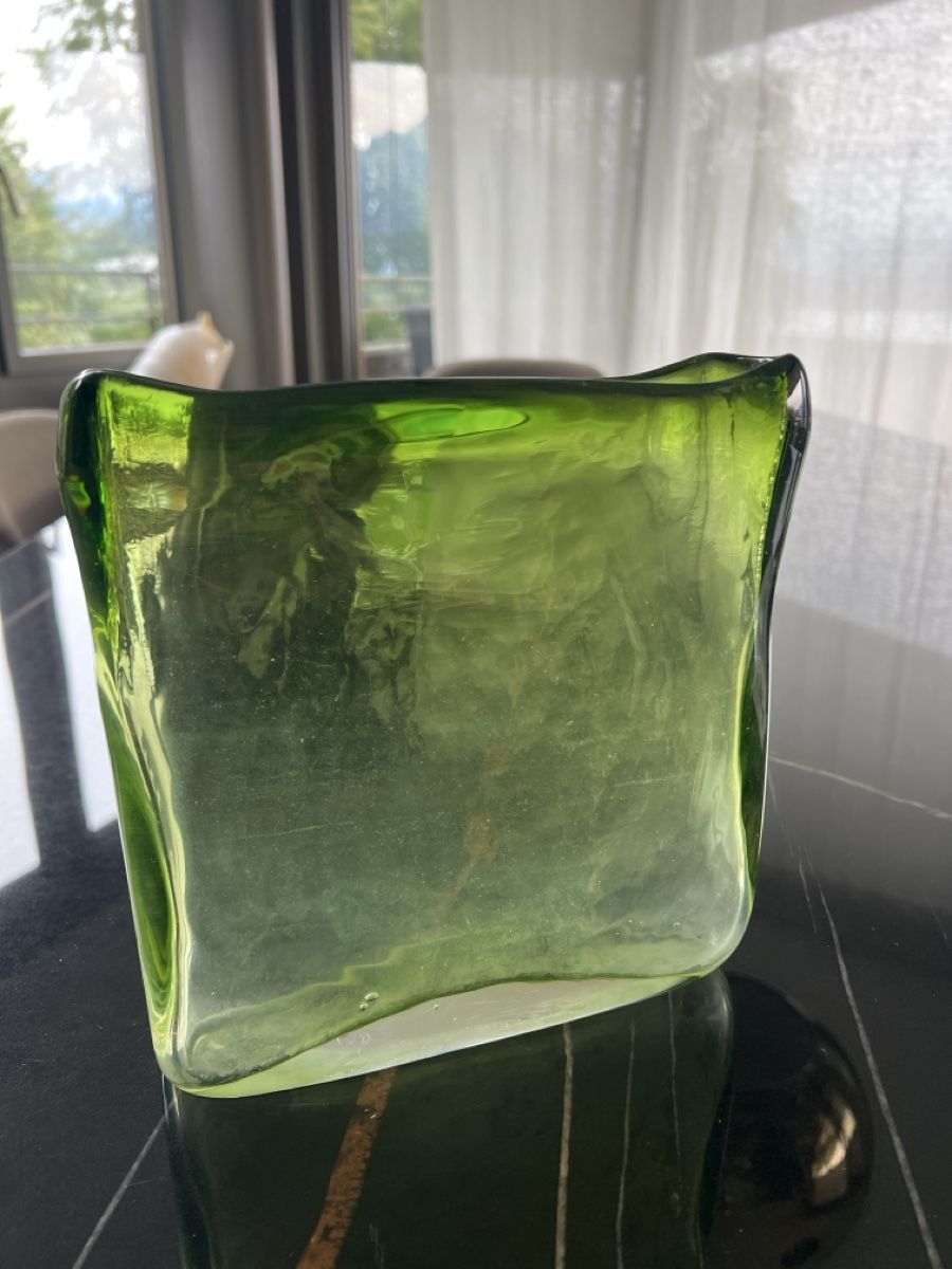 Vasen & Gefässe:  Glass Vase Grün – Gebraucht aus Luzern von TIsabel