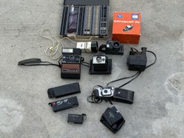 Lot de diverses appareils photos anciens 