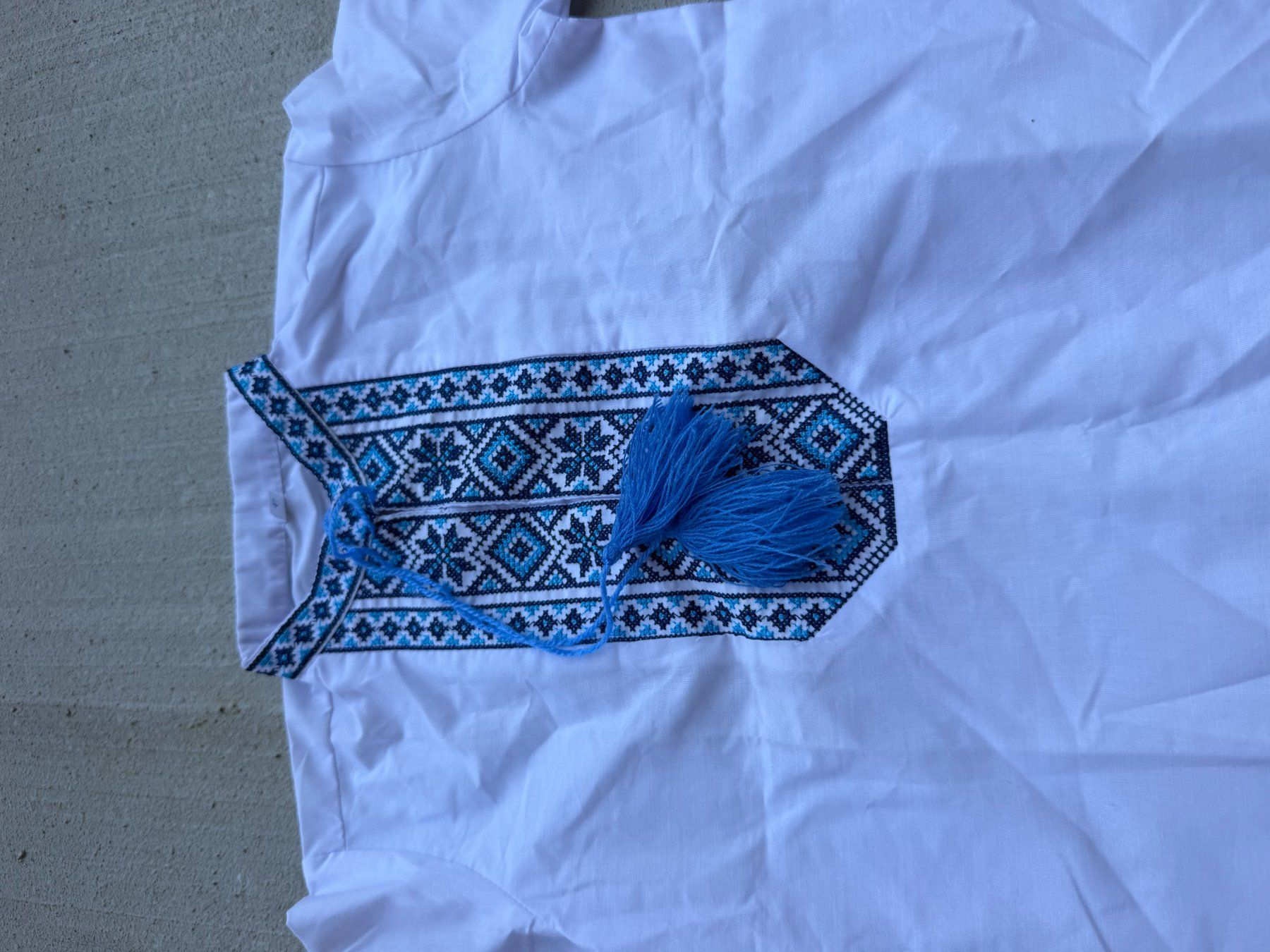 Camicie, Top & T-shirt: Hemdbluse Weiss Blau baby – Usato da Riehen venduto da ann_76jw 1