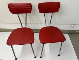 Vintage Retro Küchenstuhl rot