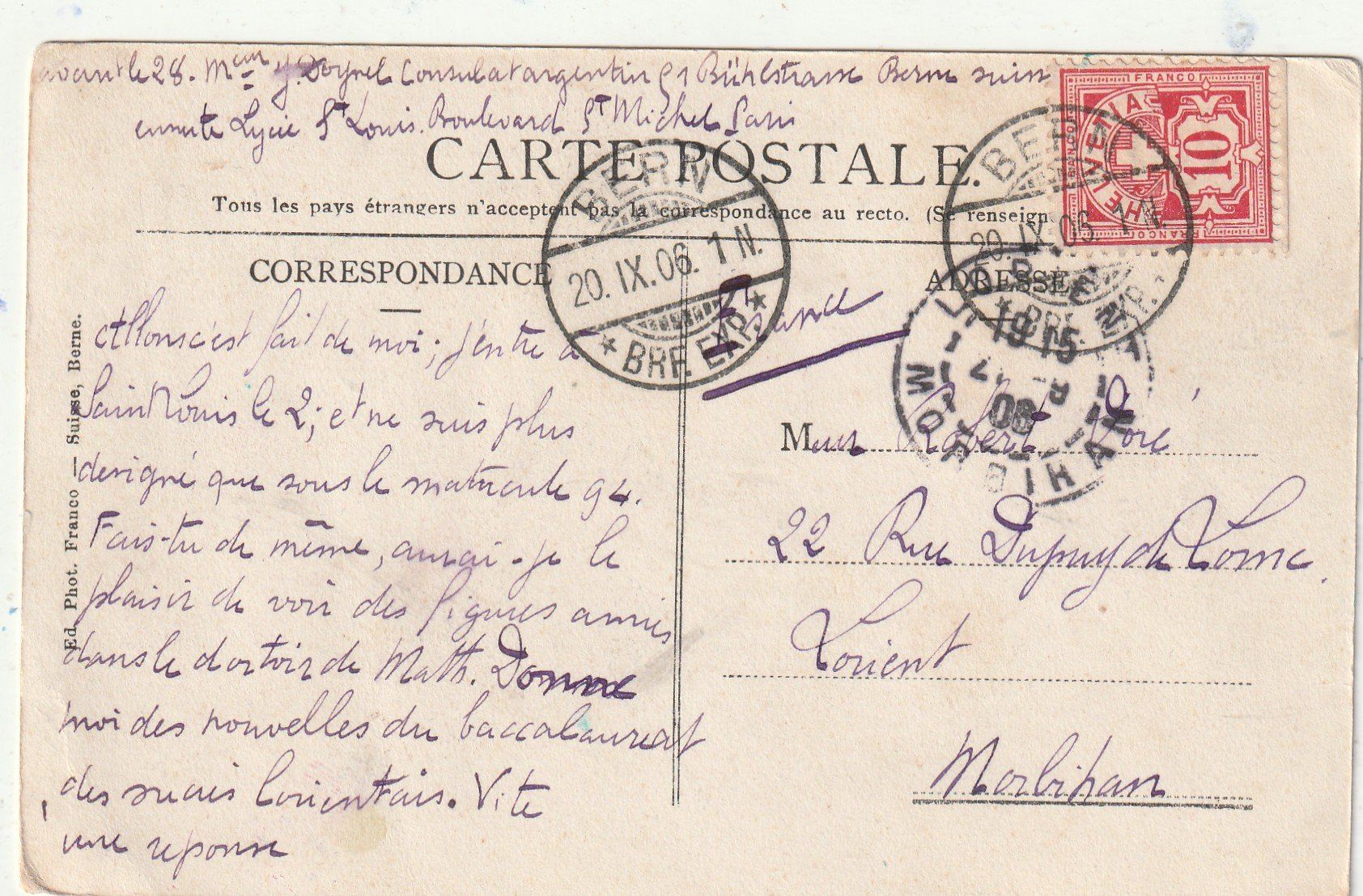 Cartoline postali: Bern Statue der Gründrin der Inselspital – Usato da Lumbrein venduto da made02 1