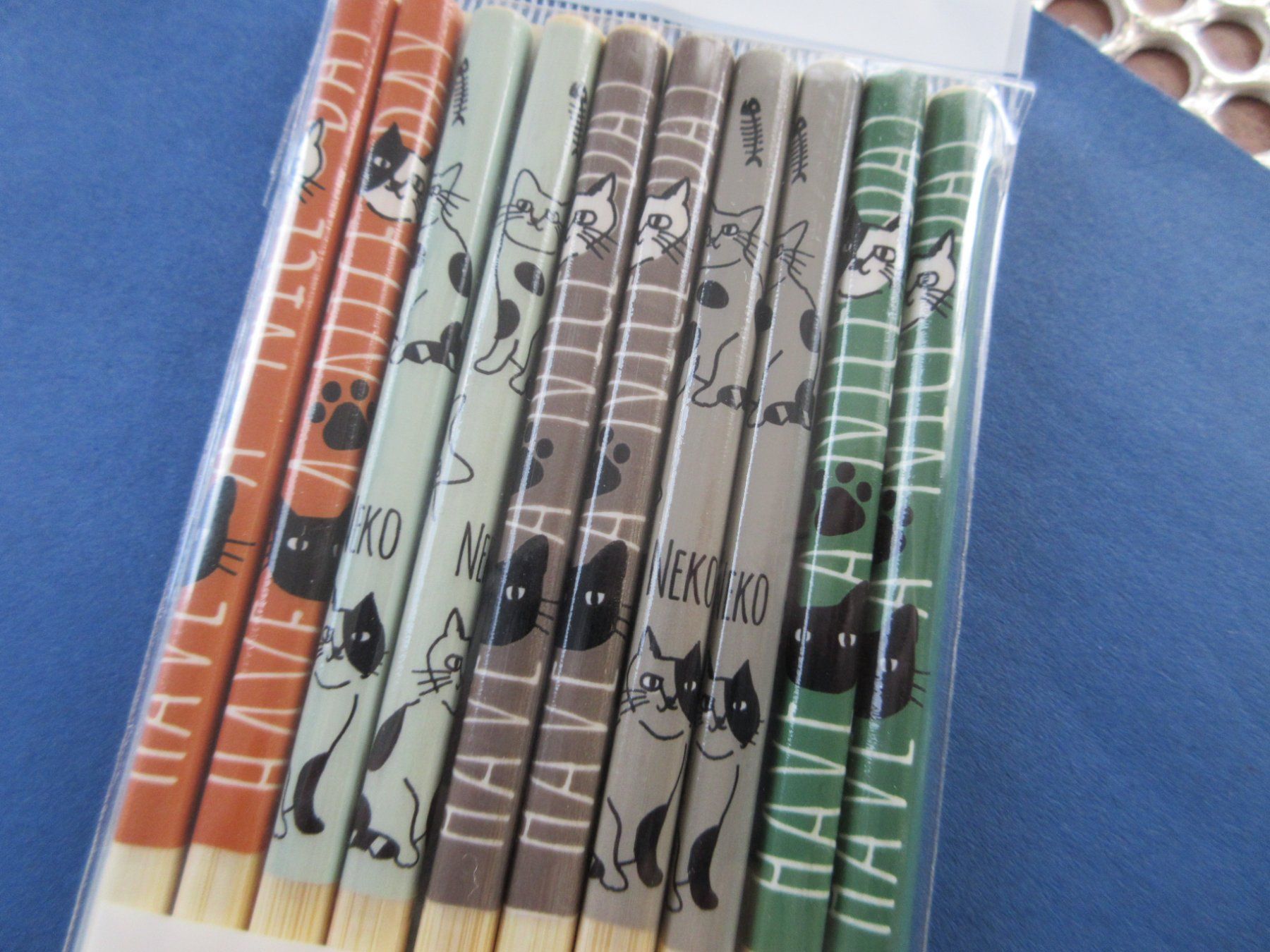Set di posate: Anti-slip Bamboo CHOPSTICKS/Stäbchen/cat!! – Nuovo (secondo la descrizione) da Goldach venduto da mamakotzi 8