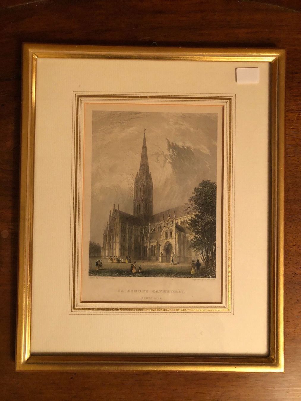 Poster & Bilder: Salisbury Cathedral. Antike Aquatinta. – Gebraucht aus Wald ZH von mlnt 8