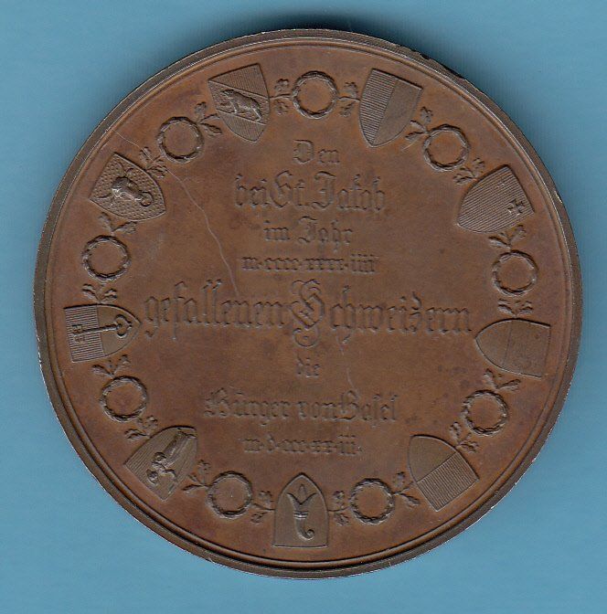 Medaglie: Basel 1823 - St. Jakobsdenkmal – Usato da Gossau SG venduto da Gallus00 1