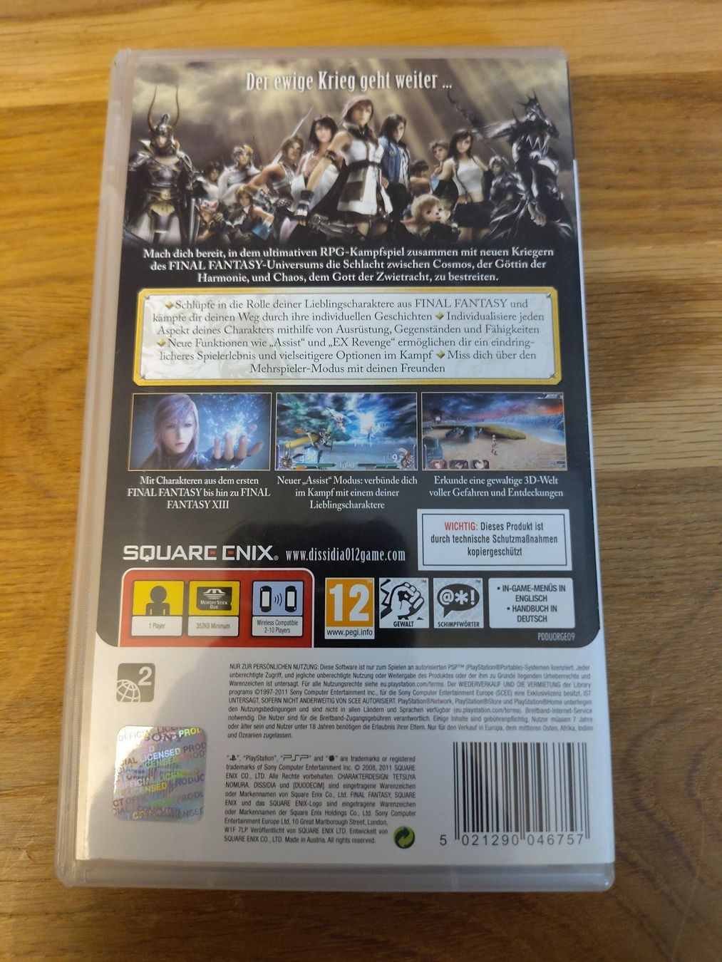 Sony Giochi: Dissidia 012 Duodecim Final Fantasy - PSP – Usato da Kloten venduto da SuperRetroPixels 1