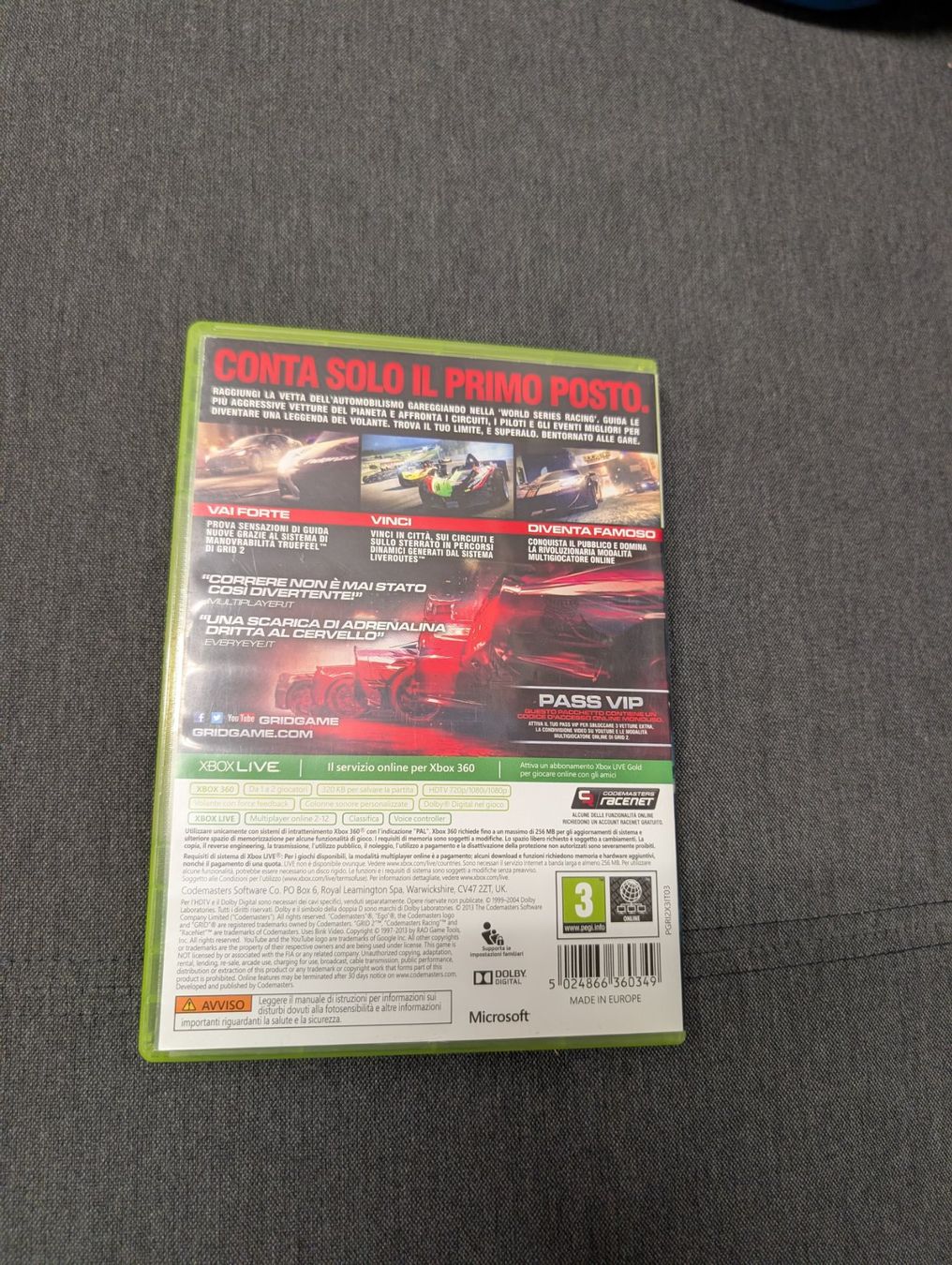 Giochi: Grid 2 Microsoft Xbox 360 – Usato da Giubiasco venduto da Ticinerd 1