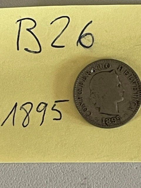Alle Münzen: 5 Rappen - Schweiz - 1895 – Gebraucht aus Niederwil AG von dahu75